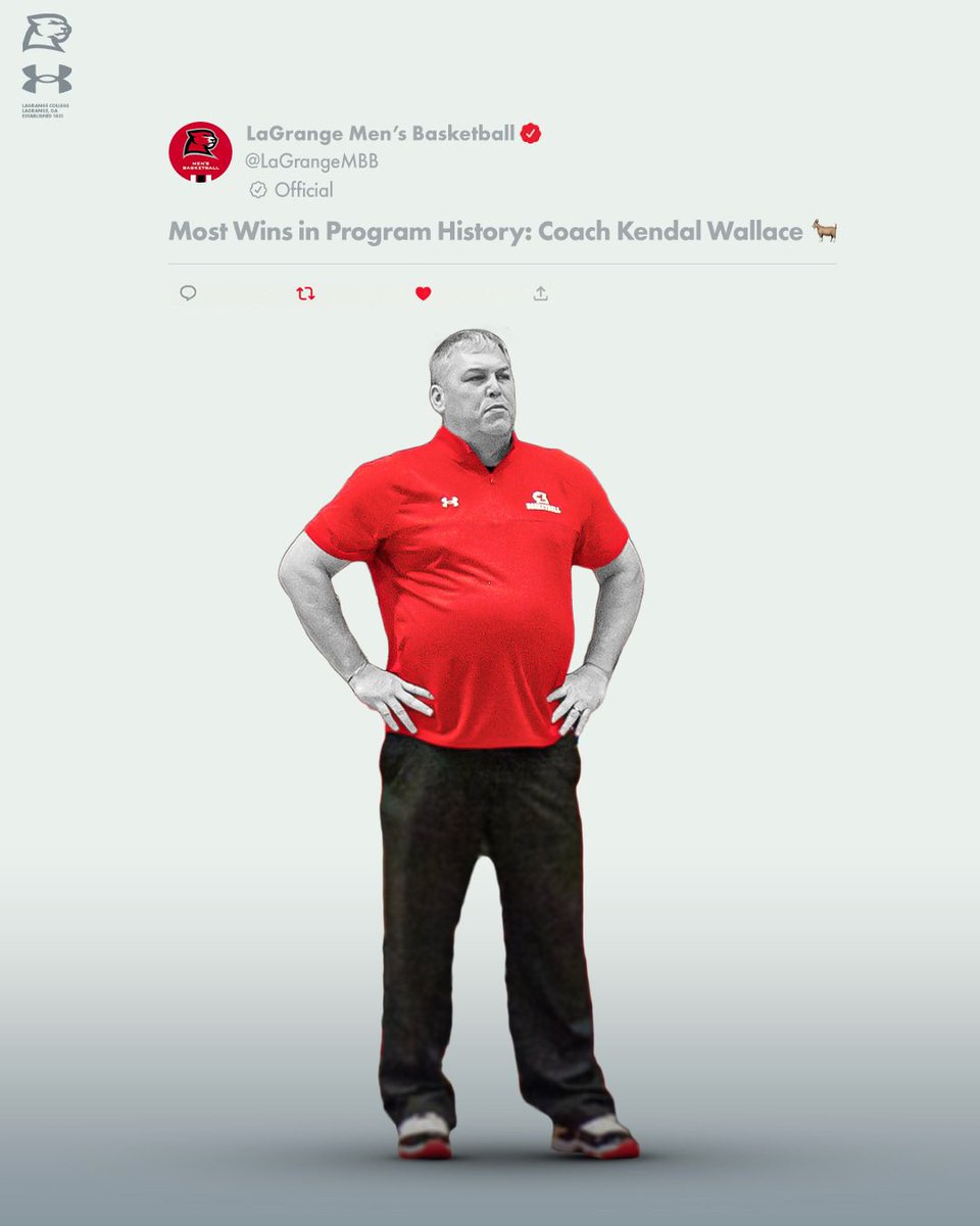 LaGrangeMBB's tweet image. With last night’s win over Covenant, Coach Kendal Wallace has passed Al Mariotti for most wins as a head coach in program history with 187!

We are extremely blessed to have Coach Wallace leading our program and look forward to many more!

@LCpanthersRUN | #Full40