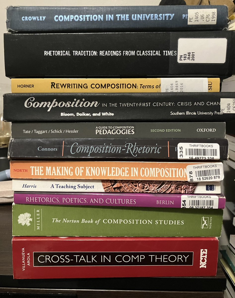Calling all #rhetcomp PhDs! What am I missing from my comp exam reading list?

Here’s what I’ve gathered so far: