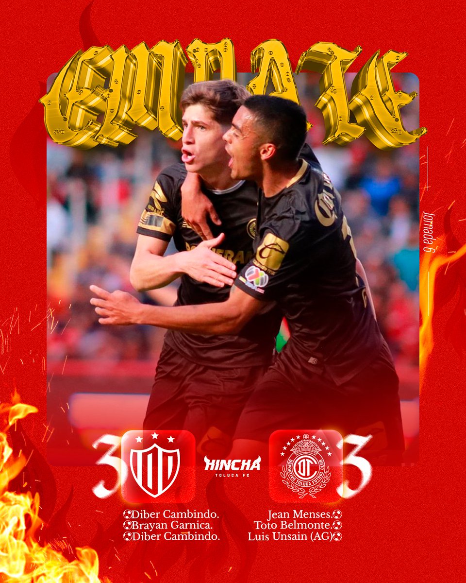 ⏰👹| 𝐓𝐄𝐑𝐌𝐈𝐍𝐀 𝐄𝐋 𝐄𝐍𝐂𝐔𝐄𝐍𝐓𝐑𝐎 90' + 7' | ⚡#Necaxa 3-3 #TolucaFC👹 ¿Portero? ¿Defensas?, ¿Qué esta fallando últimamente con nuestro equipo, se rescata un punto en tierras hidrocalidas. Próximo partido: vs Herediano #SomosDiablos #CL24 #SomosToluca #TolucaFC