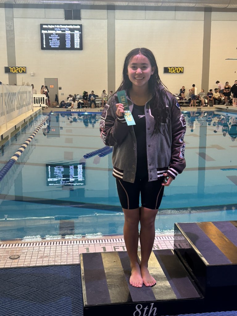 @CFISDAquatics @BFNDAthletics @CyFair_BFND Congrats to Amy Nguyen on getting 8th place in the 100 Butterfly!