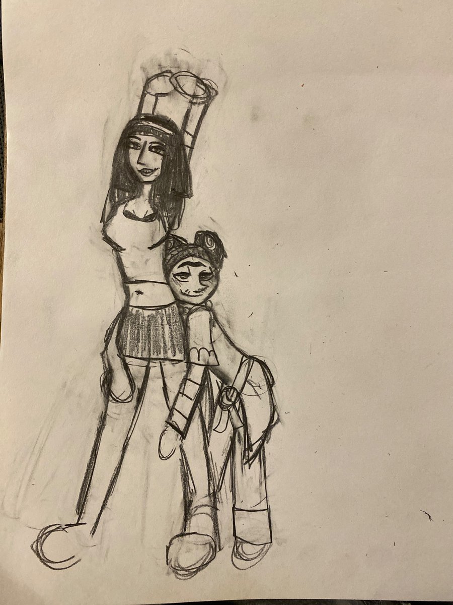 itzfizzarollii's tweet image. shitty little kahlopatra drawing