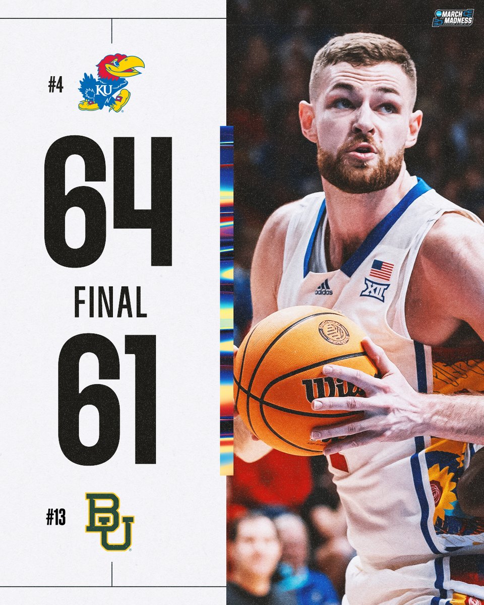 NO. 4 KANSAS HANGS ON IN A BATTLE ⚔️

The Jayhawks hold off No. 13 Baylor to secure the win in Lawrence 💪