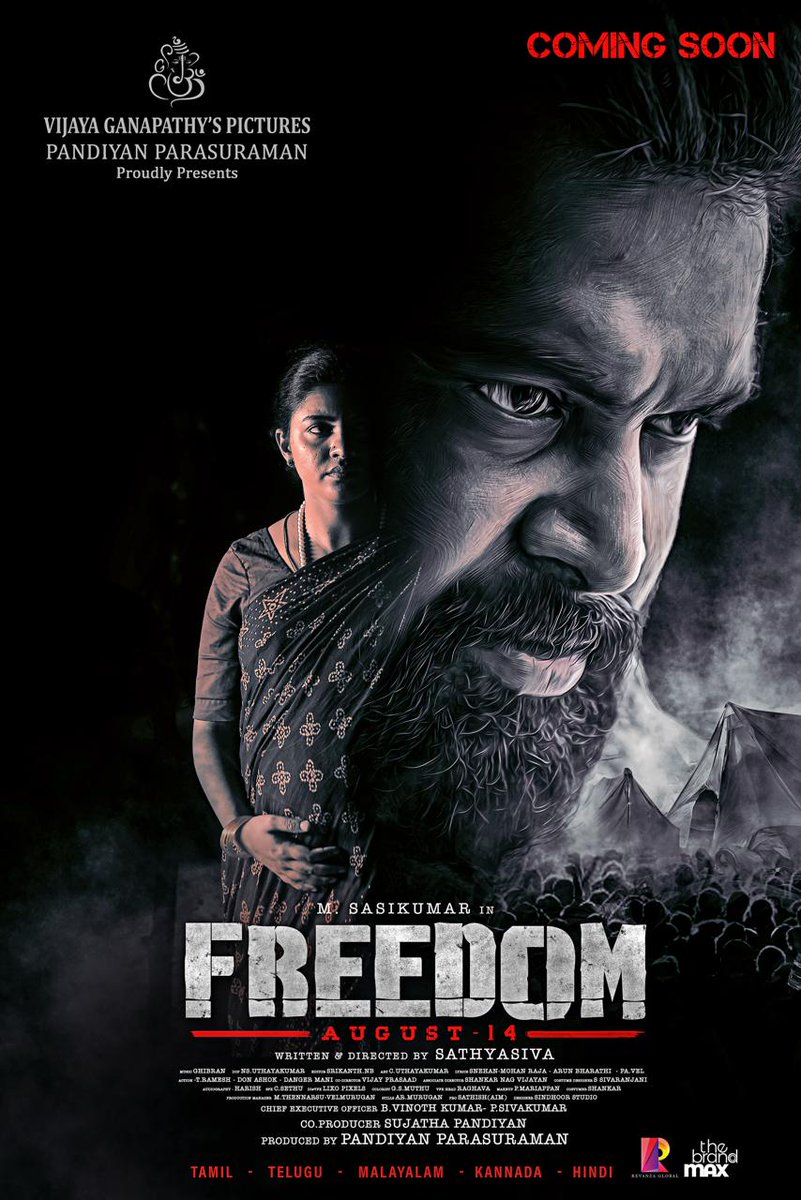 Here is the intresting Second Look of @SasikumarDir & @jose_lijomol's #Freedom 🇮🇳

Directed by @Sathyasivadir 
Produced by @vijayganapathys @PandiyanParasu
Music by @GhibranVaibodha

@TheSudevNair #CUdhayakumar @nsuthay #NBSrikanth @Arunbharathi_A  @teamaimpr @TheBrandMax