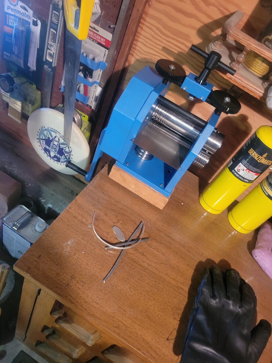 jon_torgerson's tweet image. Since I&apos;m no longer just #stackingSilver, I upgraded from a hammer and anvil to a proper rolling mill. 

At this rate, my next hobby is gonna have to be #spaceships. I&apos;m running out of talents to acquire.