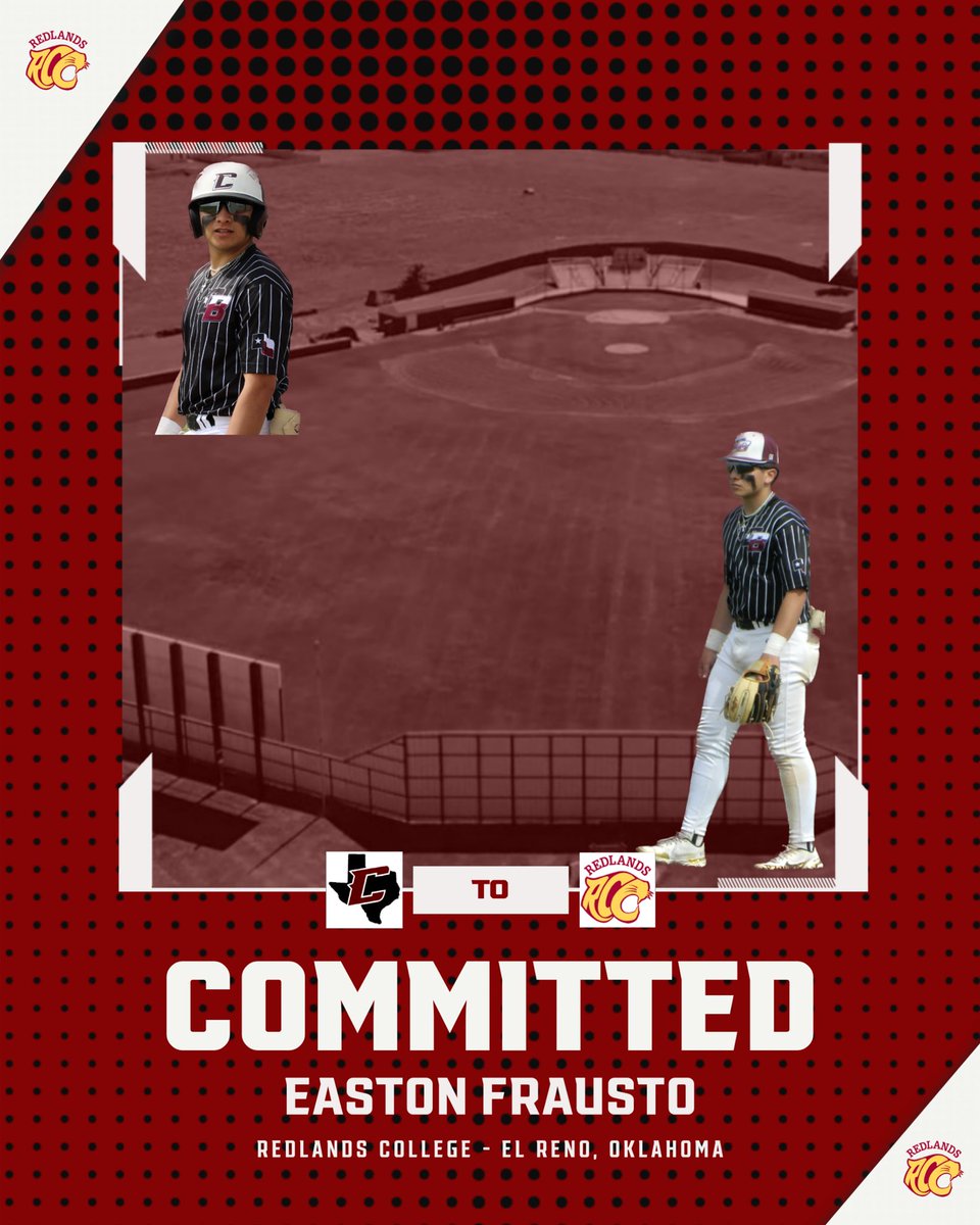 EastonFrausto's tweet photo. I am extremely blessed to announce that I will be committing to Redlands CC to continue my athletic and academic career! 

Thank you to Coach Koehler, Coach Troxell @TrentTrox and Coach Palmer @CoachPalmer1010 for this opportunity! #Cougs @AthleticsRcc @OFFSPEEDATH https://t.co/KrygnMTY12