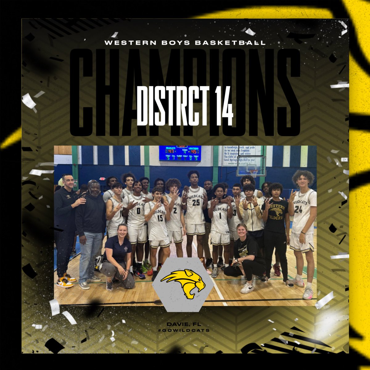 DISTRICT CHAMPS!!! Put a k on it🥶🥶 #districtchampzzzzz #GoWildcats 🖤💛