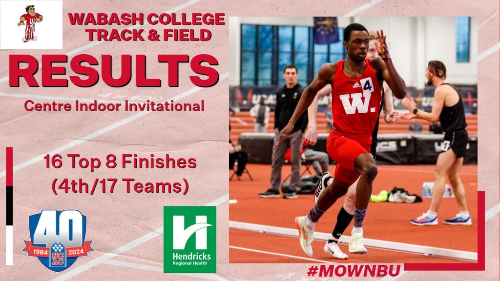 Wabash Athletics (@wabashathletics) on Twitter photo Wabash College track and field collected a win from freshman David Adesanya in the 800-meter run and claimed top-eight finishes from fifteen athletes to claim fourth place at the Centre College Invitational.
#WAF
<a href="/MOWNBU/">Wabash College Track and Field</a> Wabash College track and field collected a win from freshman David Adesanya in the 800-meter run and claimed top-eight finishes from fifteen athletes to claim fourth place at the Centre College Invitational.
#WAF
<a href="/MOWNBU/">Wabash College Track and Field</a>