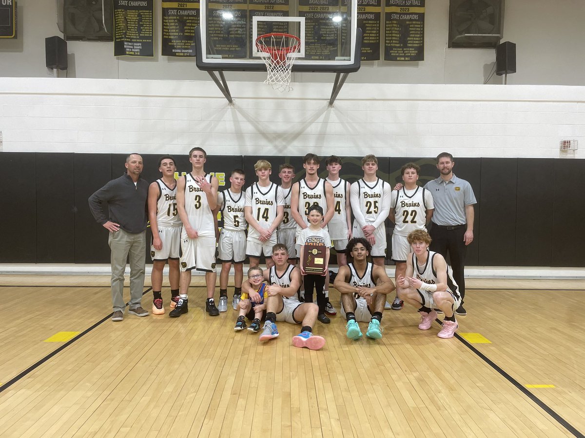 Final scores from the Class A, Area III, District 5 Tournament: Girls - Caddo 83 Ringling 31 &amp; Boys - Caddo 98 Central 60. Congrats to the Lady Bruins and Bruins - District Champions!!! Both team advance to winners bracket Regional games Thursday @ Central High (6pm &amp; 7:30pm)