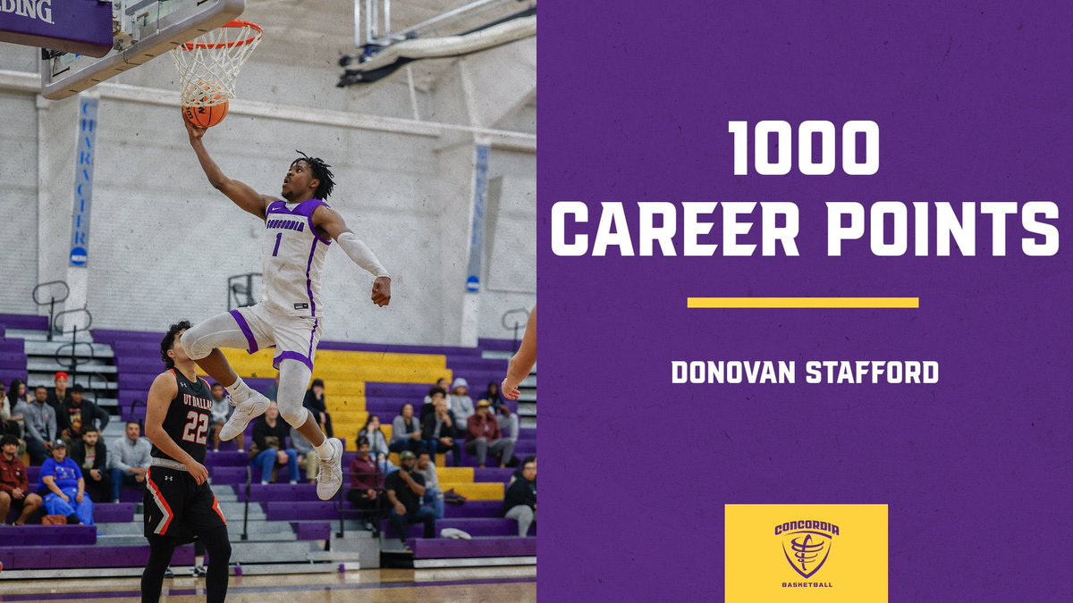 𝟏𝟎𝟎𝟎𝐓𝐇 𝐏𝐎𝐈𝐍𝐓 𝐂𝐋𝐔𝐁 😎 Congrats to our men’s basketball guard Donovan Stafford on scoring his 1,000th collegiate point today! 🤝 #TornadoNation🌪️