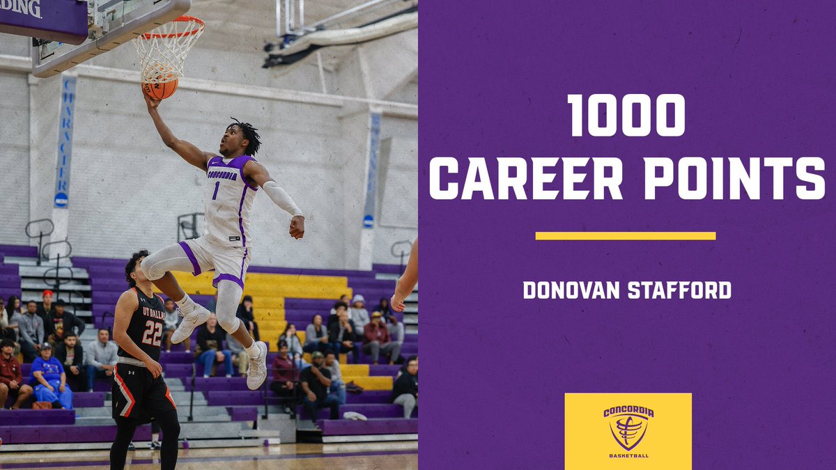 𝟏𝟎𝟎𝟎𝐓𝐇 𝐏𝐎𝐈𝐍𝐓 𝐂𝐋𝐔𝐁 😎

Congrats to our men’s basketball guard Donovan Stafford on scoring his 1,000th collegiate point today! 🤝

#TornadoNation🌪️