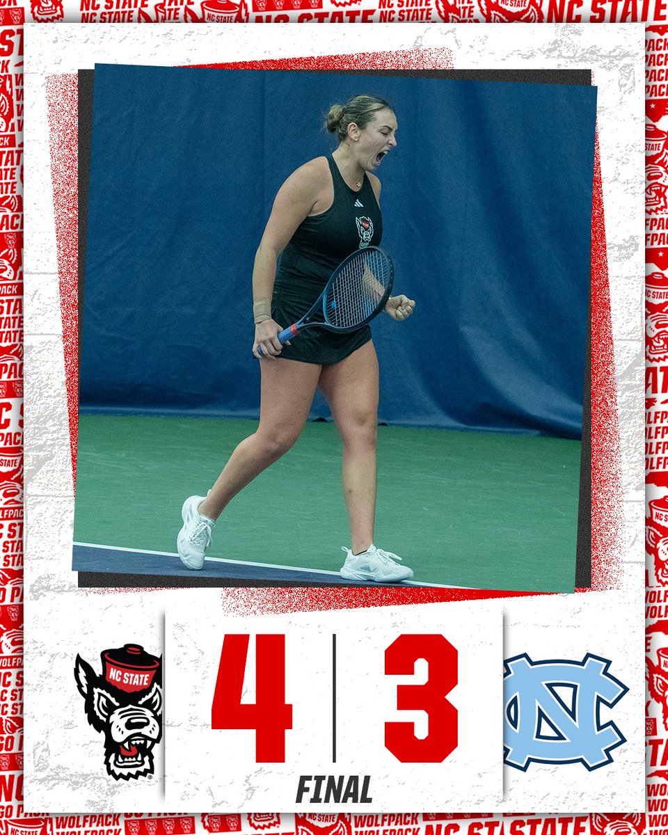 See you in the semifinals! Wolfpack takes down No. 1 North Carolina! #GoPack | #ITAIndoors