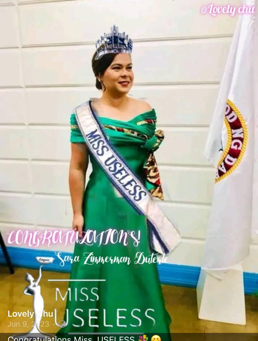 DemRepPinas's tweet photo. D-D-S called Robredo Miss Useless and Walang Silbi. Now its our Turn to call Inday MISS USELESS AND WALANG SILBI!

#LetSaraLeave
#ImpeachSara

@GisingPilipino @waleywaling @lonsileak @nabunturanguy @JiggySevilla @PhiliPages https://t.co/NrNKcjPaYY