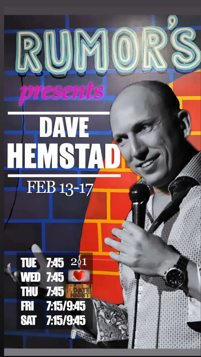 So pumped for this week!
rumorscomedyclub.com/events/1697322…