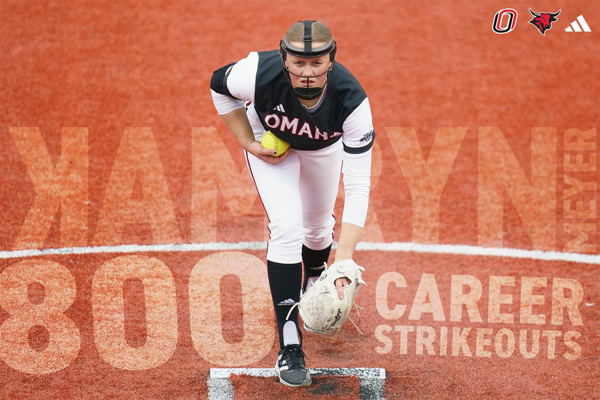 𝟖𝟎𝟎 𝐒𝐓𝐑𝐈𝐊𝐄𝐎𝐔𝐓𝐒‼️

A big congratulations to Kamryn Meyer on hitting 800 career strikeouts! 

#OmahaSB | <a href="/meyer_kamryn/">kamryn cooling</a>