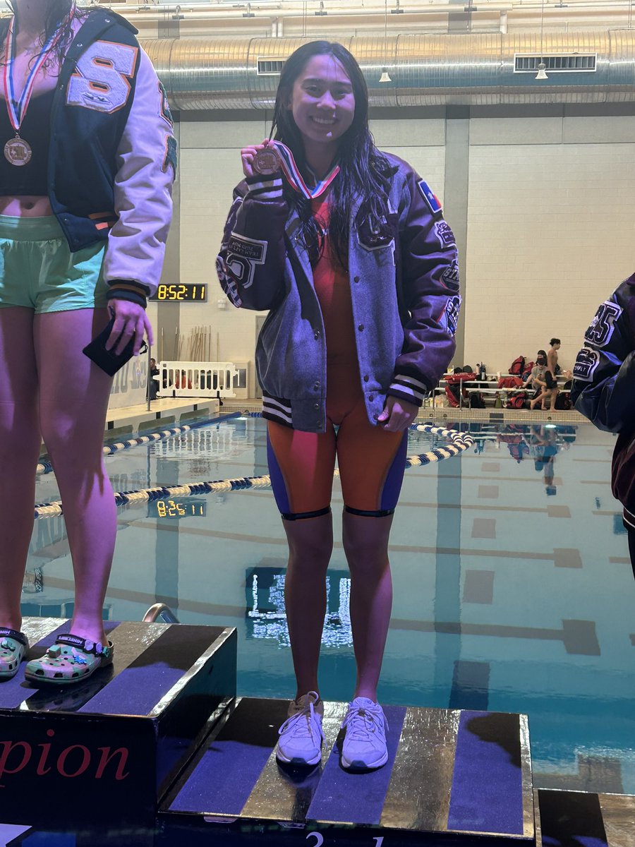 @CFISDAquatics @BFNDAthletics @CyFair_BFND Congrats to Maddie Nguyen on 3rd place in the 100 back and Riley Jaco on 7th place in the 100 back!