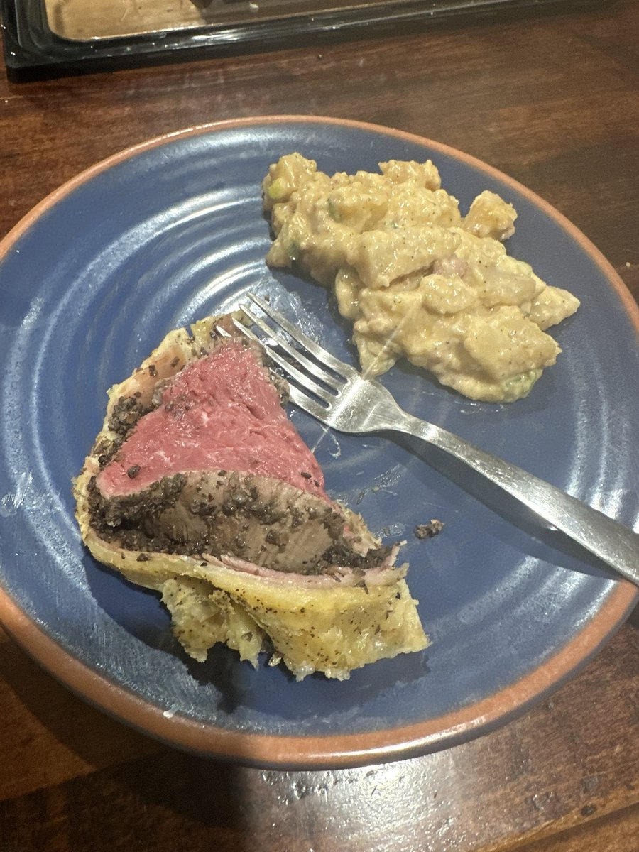 Cooked beef wellington tonight,  turned out pretty good.