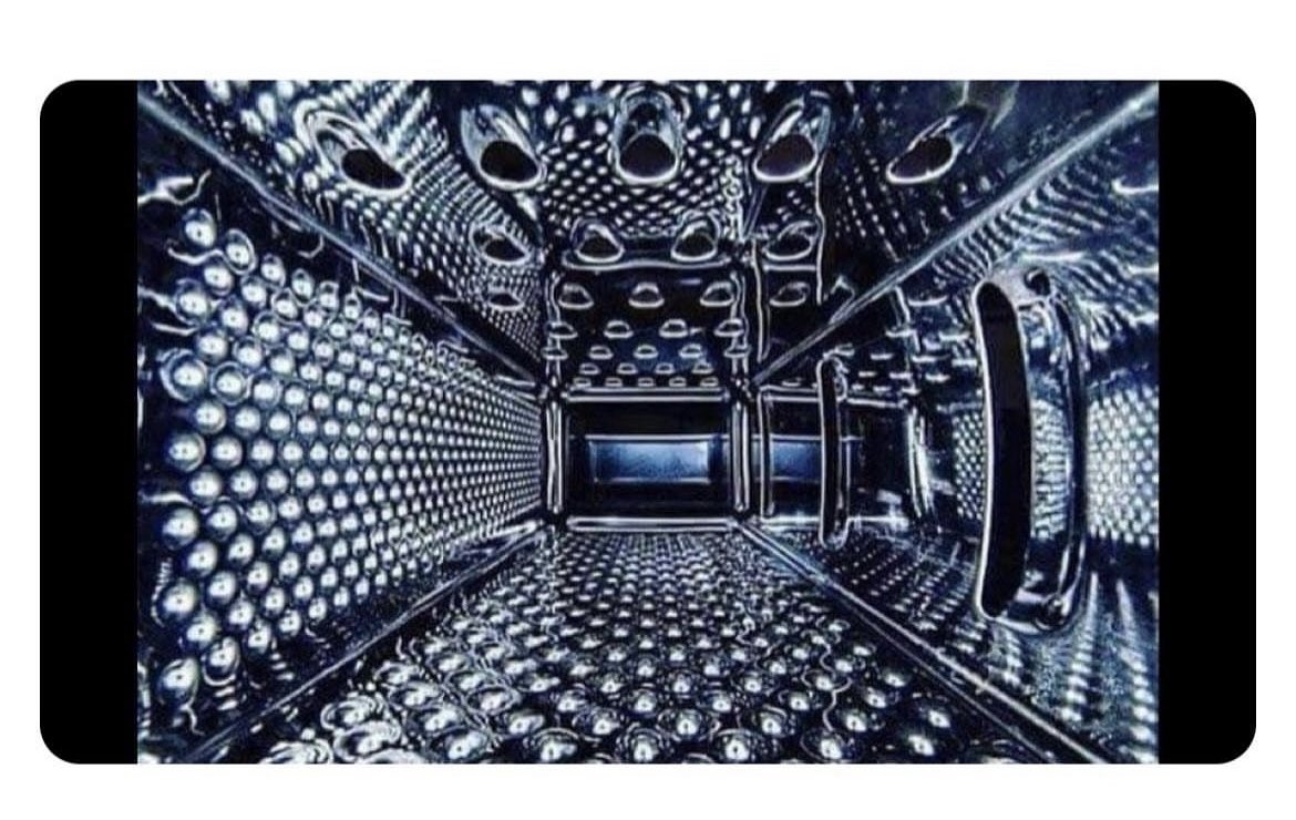 The inside of a cheese grater looks like the set of a 90’s pop/rap video…