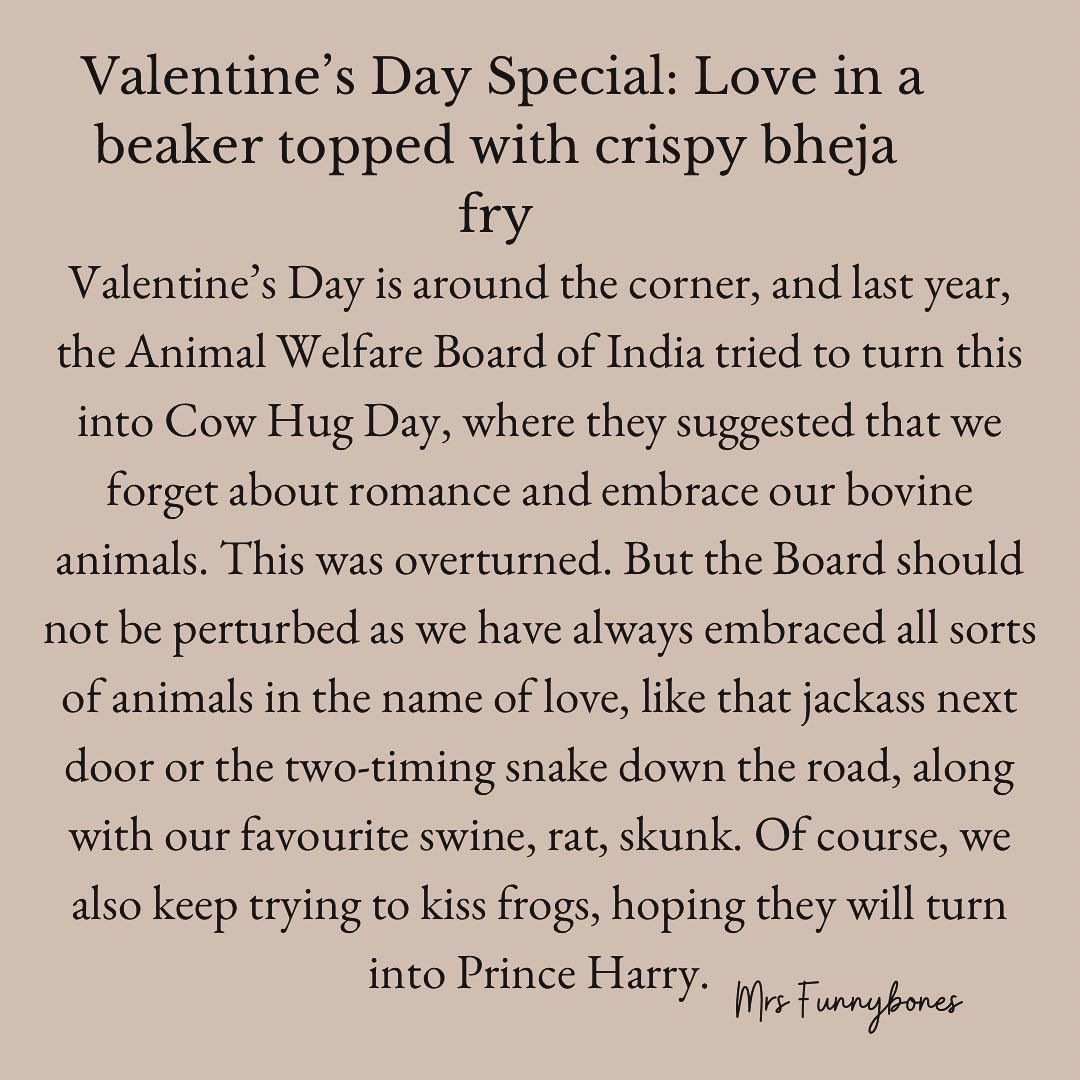 Valentine’s Day Special: Love in a beaker topped with crispy bheja fry. Is love the ultimate thought experiment? And is it Pavlov’s dog or Schrödinger’s cat? timesofindia.indiatimes.com/blogs/mrsfunny…