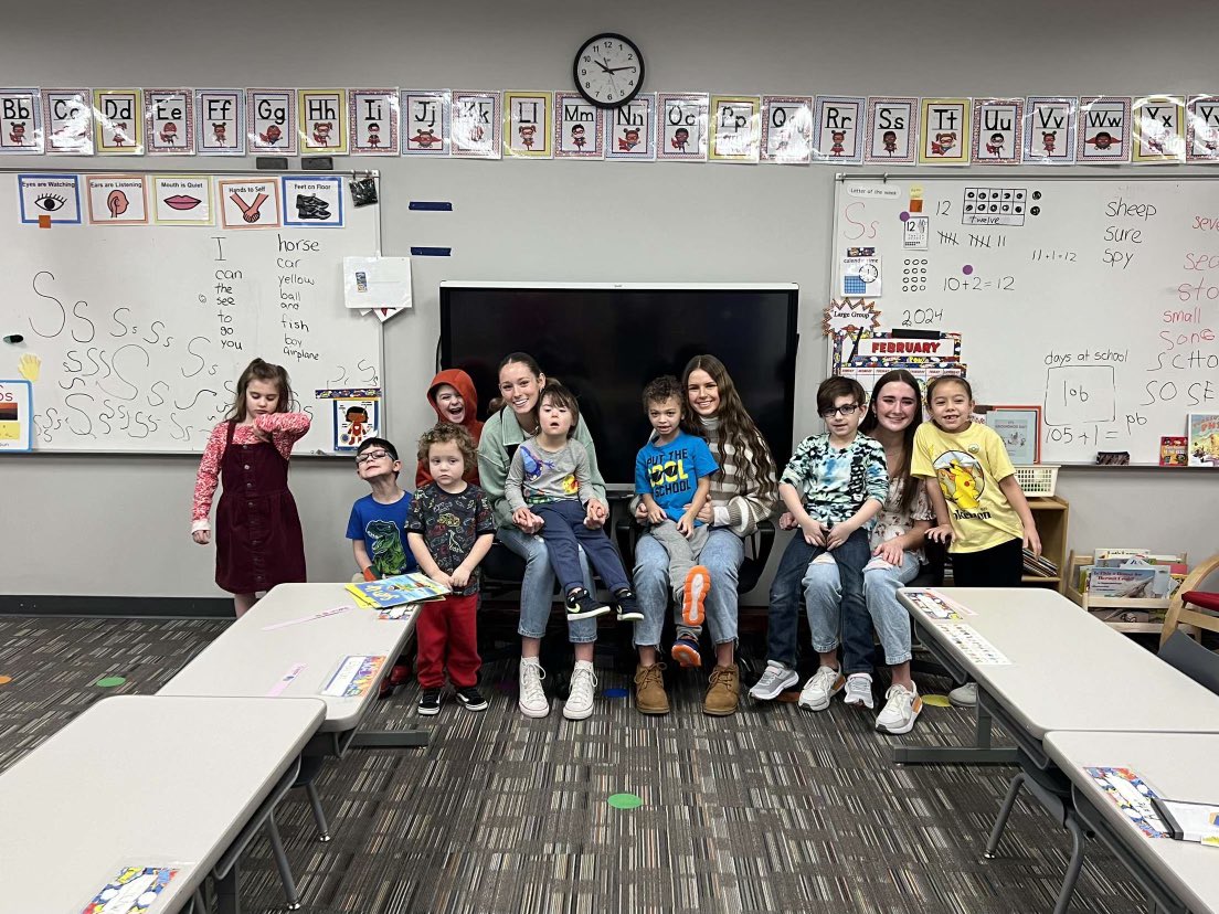 Great job ladies of reading to classes this week. <a href="/LadyPantherBB/">Lady Panther WBB</a> we are more than athletes.