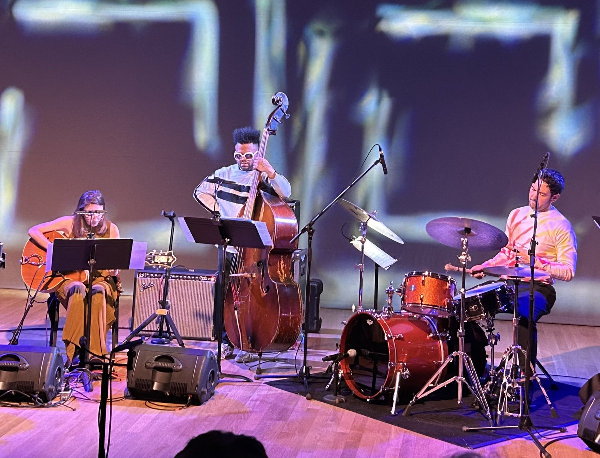 Mary Halvorson Amaryllis @NonesuchRecords album release concert at TNYCJR’s new favorite venue: @92ndStreetY second floor concert space. Guitarist, @TomasFujiwara, Nick Dunston the core of the sextet with @pfvibes Adam O’Farrill @JacobGarchik .