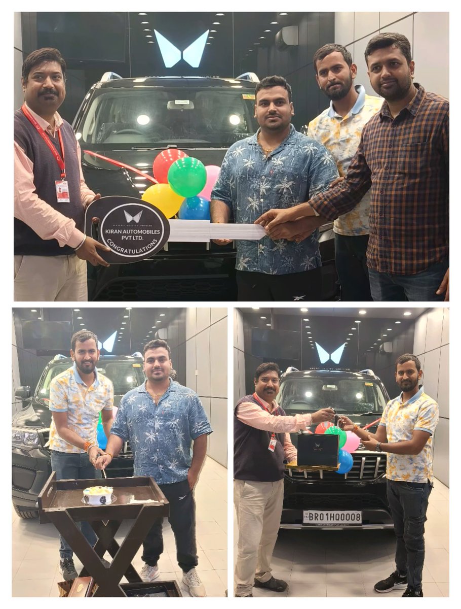 KiranAutoPatna's tweet photo. Mahindra Kiran Automobiles welcomes our valued customer Mr. BADAL KUMAR and his Family to the Mahindra family, and heartiest congratulation💐 on buying a new #MAHINDRA  #SCORPIO N 🚘⚡💫
 
🕵️ For Enquiry / Booking, Call us at: 8130499609, 7564901959, 9334637792 9263182070 https://t.co/bvTZ8gRAOV