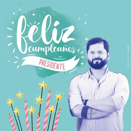 Felicitaciones Presidente !💚🇨🇱❤️
#Boric 
<a href="/GabrielBoric/">Gabriel Boric Font</a>
#Felizcumpleañospresidente