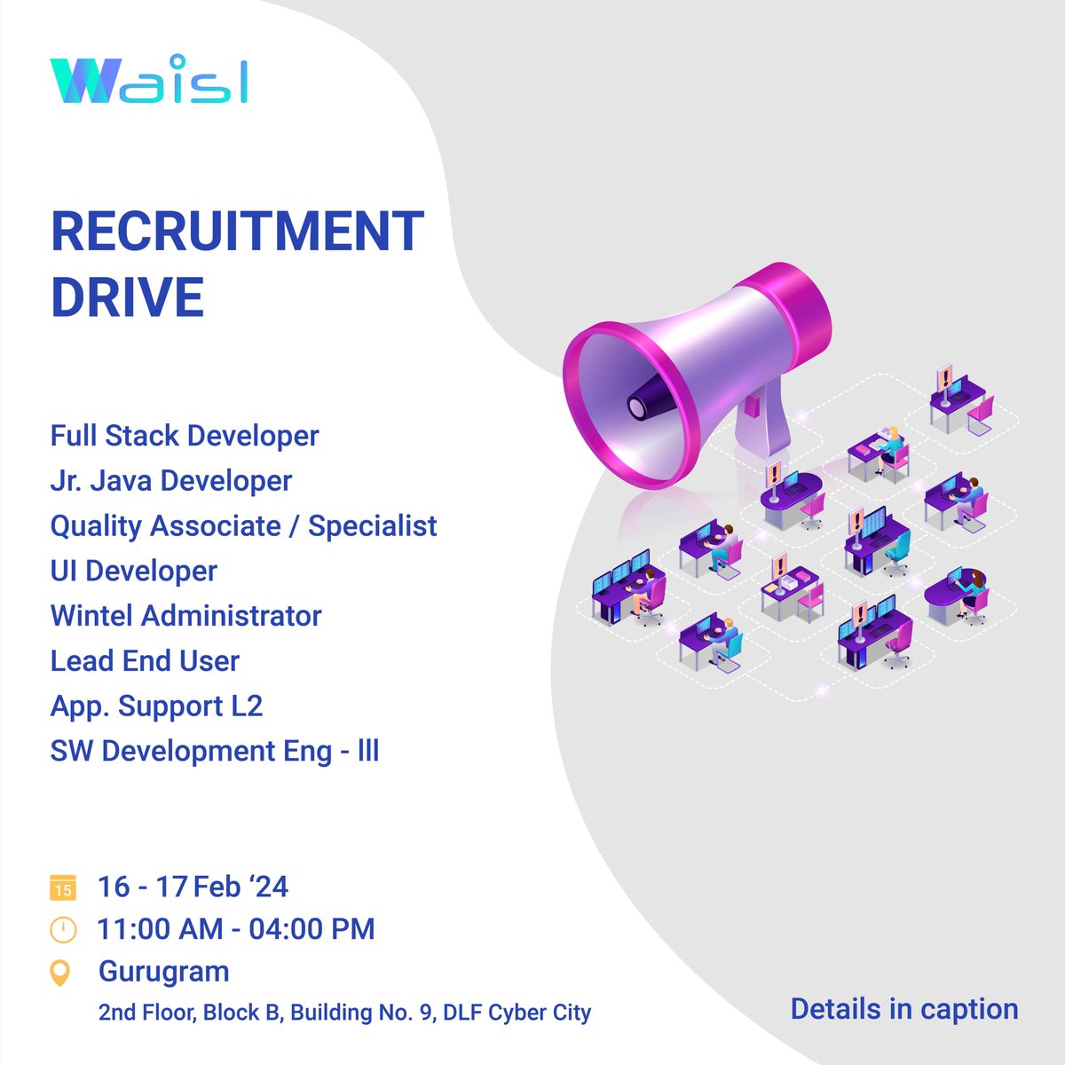 Whoa... the #WAISLVerse is expanding! We are looking for ambitious, driven individuals who are eager to take their careers to the next level. Are you game? Then join us at WAISL's #RecruitmentDrive!