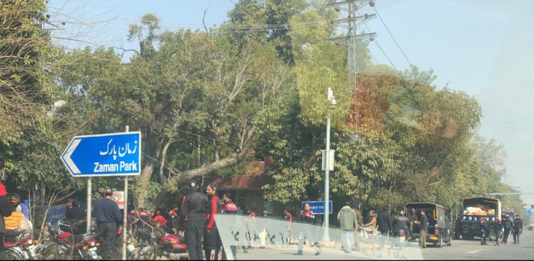 Pakistan — A heavy police presence has been reported in Zaman Park, Lahore.