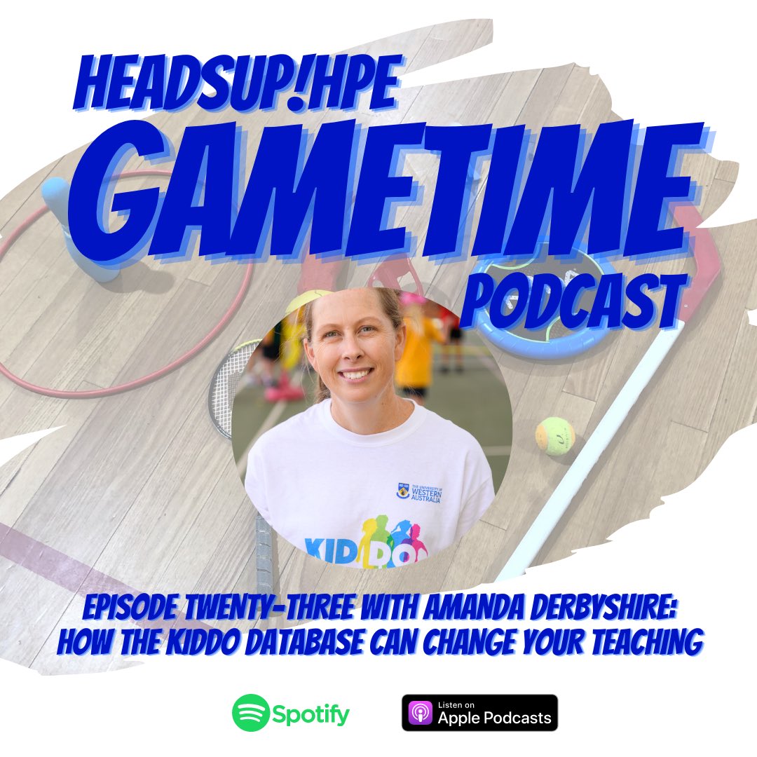 Episode 23 with <a href="/KIDDO_Australia/">KIDDO</a> is now live.

It was fantastic to sit &amp; talk with Amanda about where KIDDO began, the development of the incredible database, and learn all about the amazing resources on offer.

#PhysEd #PrimaryPE #PrimaryPhysEd