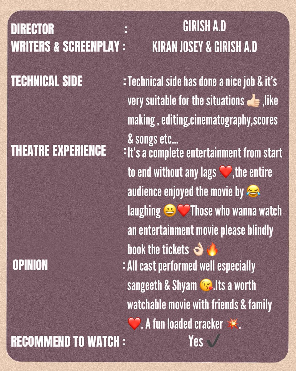 chroplex's tweet photo. Opinion about PREMALU (2024)🥳❤️
.
.
.
#Premalu #mamithabaiju #naslen @MamithaBaiju_ #malayalamcinema #kerala #mollywood #mammootty #mohanlal #dulquer #tovino #AnweshippinKandethum https://t.co/kYfAhlMx8V