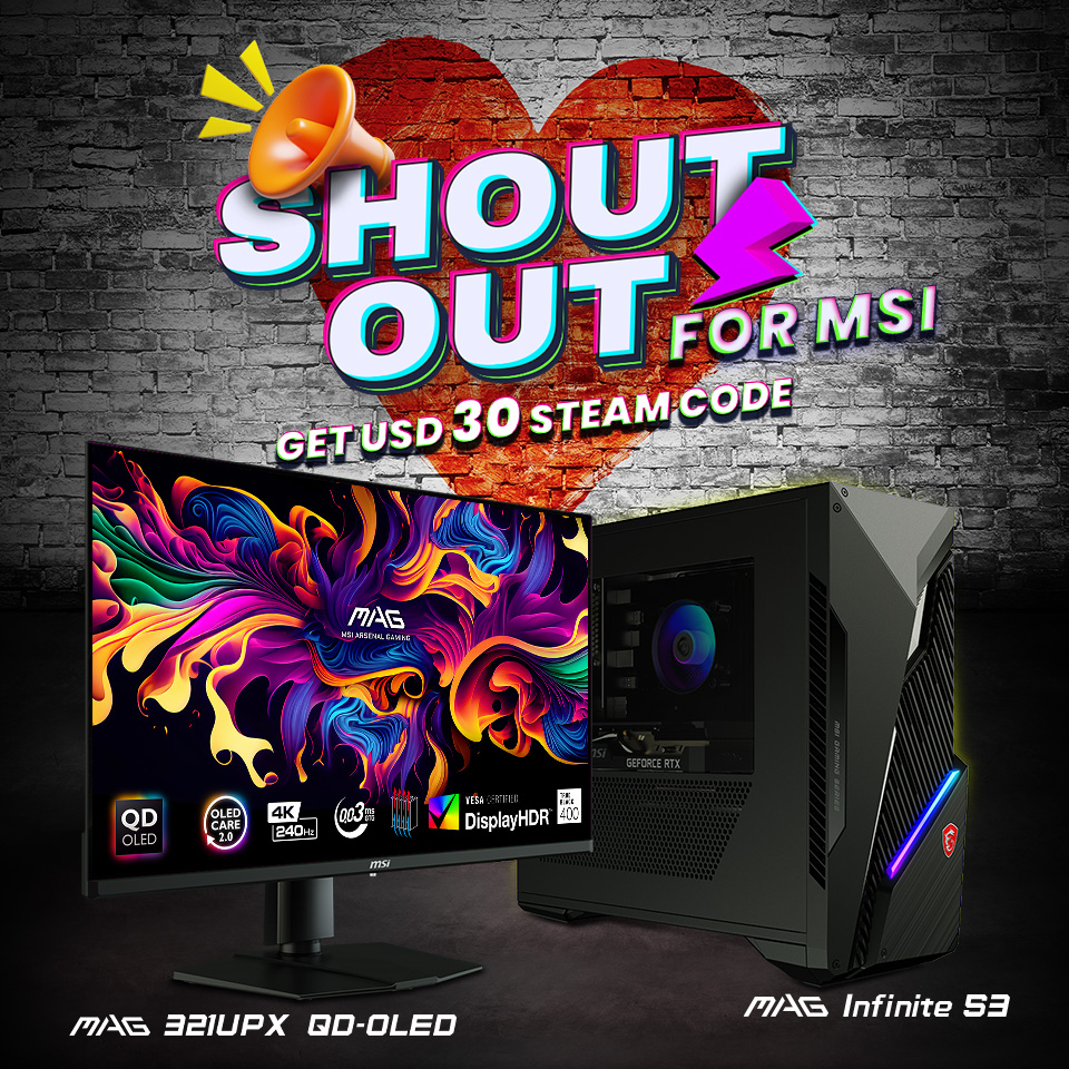 MSIMiddleEast's tweet photo. فاجئ شريك حياتك بهدية من MSI سواء كانت شاشة ألعاب او جهاز مكتبي!
أيضاً يمكنك كتابة تقييمك عن المنتج والحصول على كود Steam بقيمة 30 دولار أمريكي.
للمزيد 👈 https://t.co/ArmhU2VMtV
#ShoutOutForMSI #MSIQD_OLED https://t.co/BWKPzK2hE5