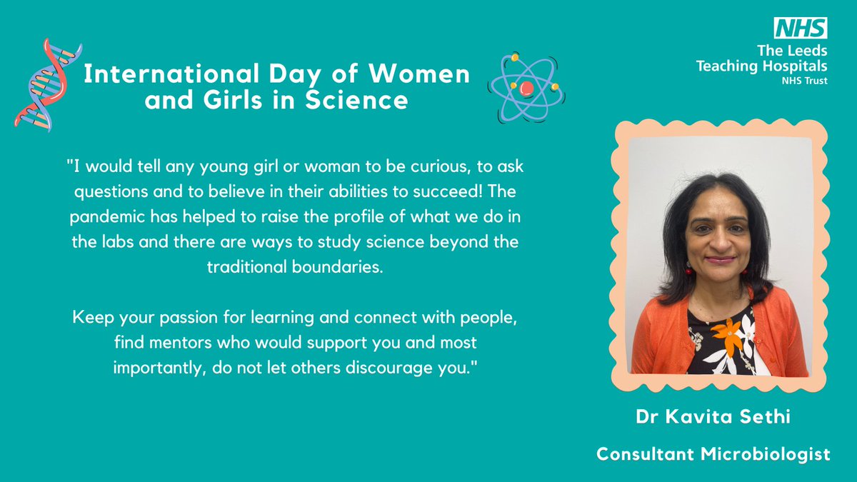 It's International Day of Women and Girls in Science. To celebrate, we spoke to some of our brilliant researchers and scientists. First up is Dr Kavita Sethi, Consultant Microbiologist.

Read 🔽

#February11 #WomenLeadership #WomeninScience