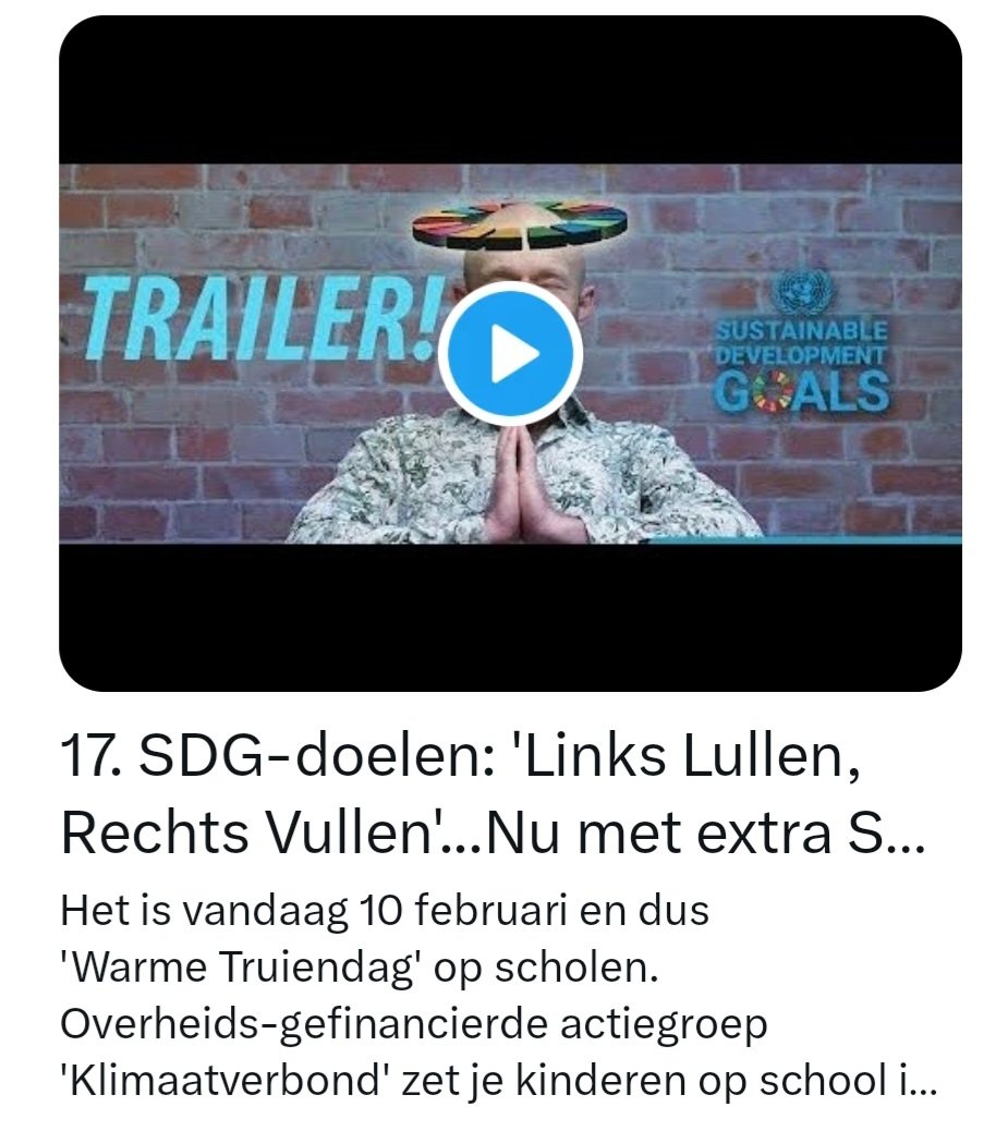 Waarom #boeren en #vissers de sjaak zijn? Daar zit een politieke ideologie, een model en een strategie achter. Researcher Rypke Zeilmaker legt ze in heldere taal bloot in een vlog over VN-Agenda 2030. 

Kijk via deze link: youtu.be/r8S9xqWkfxU?si…