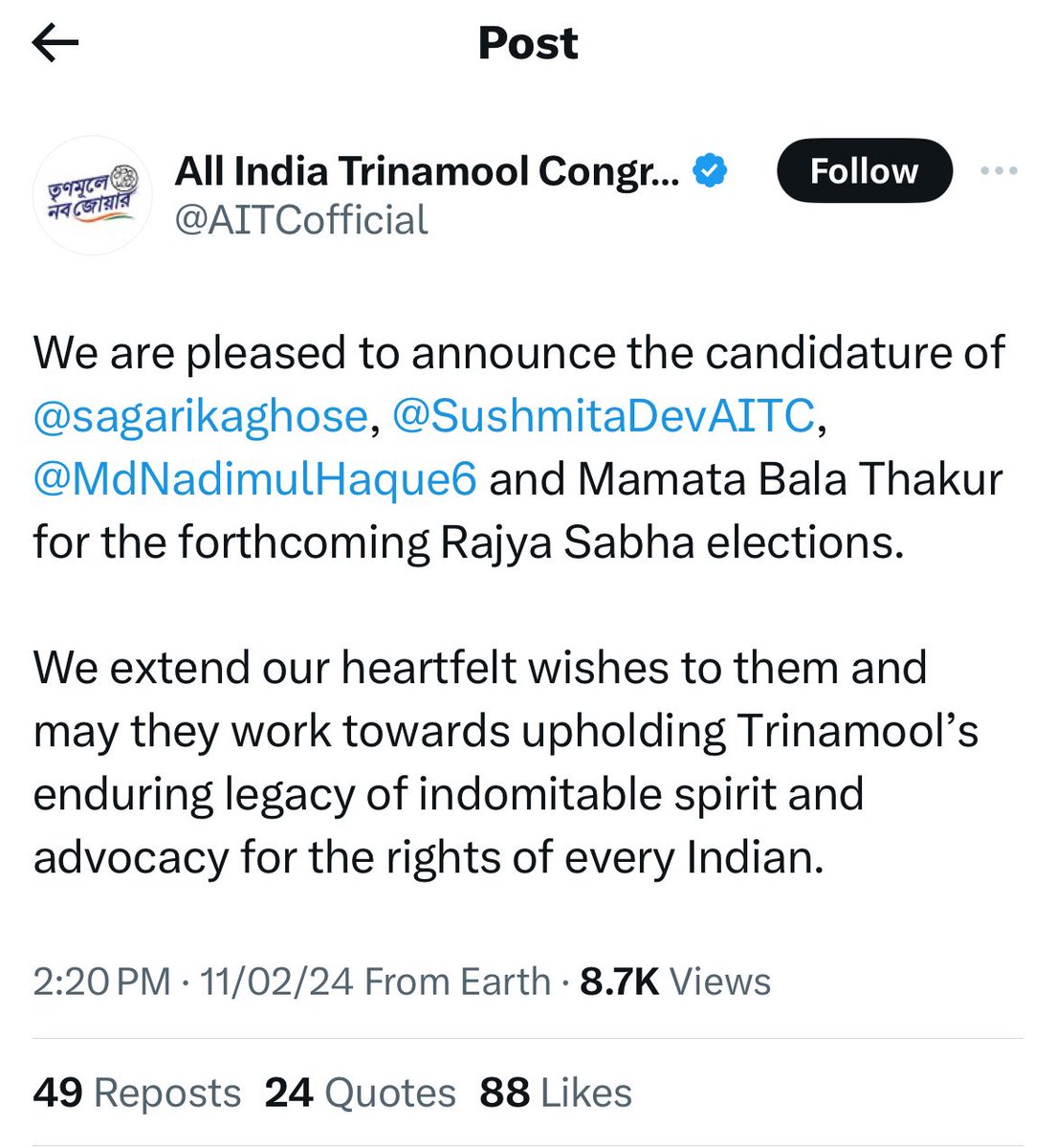 SureshNakhua's tweet photo. Congratulations to #MadisonSquareRuffian and Habitual #FakeNewsPeddler @sardesairajdeep and his better(?) half @sagarikaghose of #InternetHindu fame
Rajdeep, u finally got the award !!! https://t.co/Vckg6HA4ky