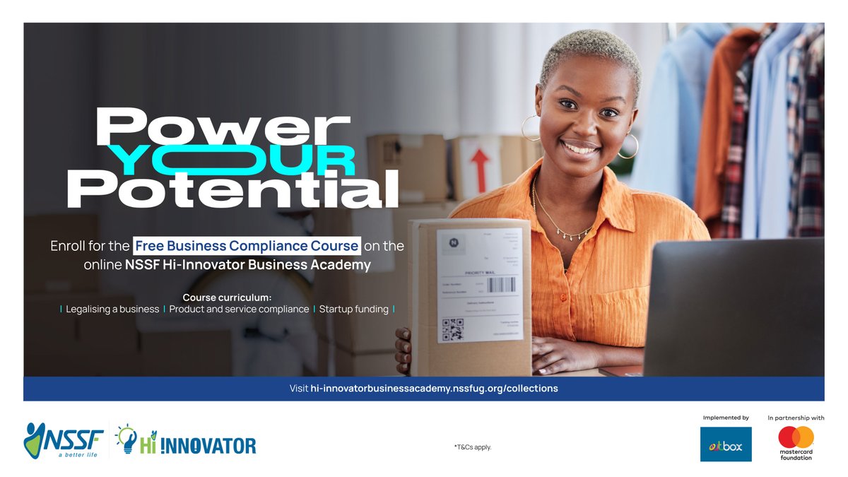 Stay ahead of the curve with our free Business Compliance course. From regulatory standards to legal obligations, equip yourself with the essential knowledge to safeguard your business. Enroll today: hi-innovatorbusinessacademy.nssfug.org/courses/busine… #NSSFHiInnovator
