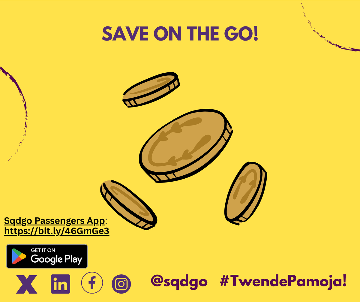 sqdgo_'s tweet photo. Save up to 70% of your taxi fare using the Squad Passengers App! Save on the go by going with a squad! Download the app on Playstore today! https://t.co/WX6GeZizKO
#rides #transport #nairobi #taxiservices #economy #affordabletransport #sharedmobilty #mobility #sustainablerides https://t.co/egBLAiwmGN