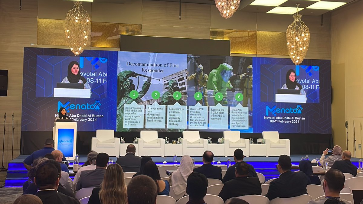 Afra AlSuwaidi presenting on the management of white phosphorus burns and injuries; unfortunately a not uncommon challenge we witness in the MENA region
#MENATOX2024