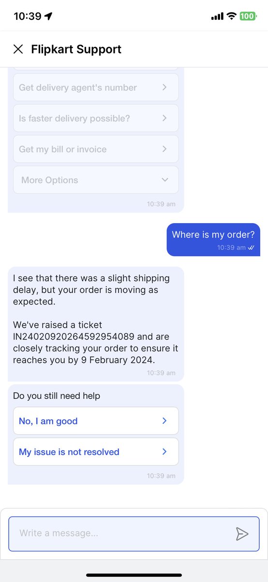 robin_moirang's tweet photo. Worst delivery experience. Still showing expected delivery date 9th Feb but it’s already 11th Feb. contacted multiple times but no help #Flipkart #Walmart @flipkartsupport @Flipkart @WalmartInc https://t.co/afTneqnQkE
