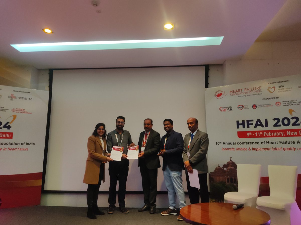 HFAI National Heart Failure Quiz 2024 Runner-up: Team AIIMS, New Delhi Dr Neha Chopra & Dr Shitij Chaudhary