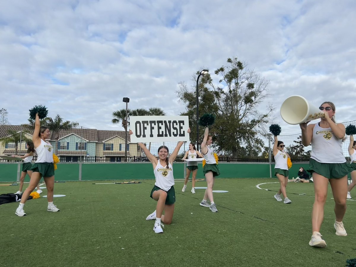 Amherst Game Day takes the Nationals floor for semi finals Sunday morning at 9:38. Get loud and proud for your cheerleaders 💚💛📣