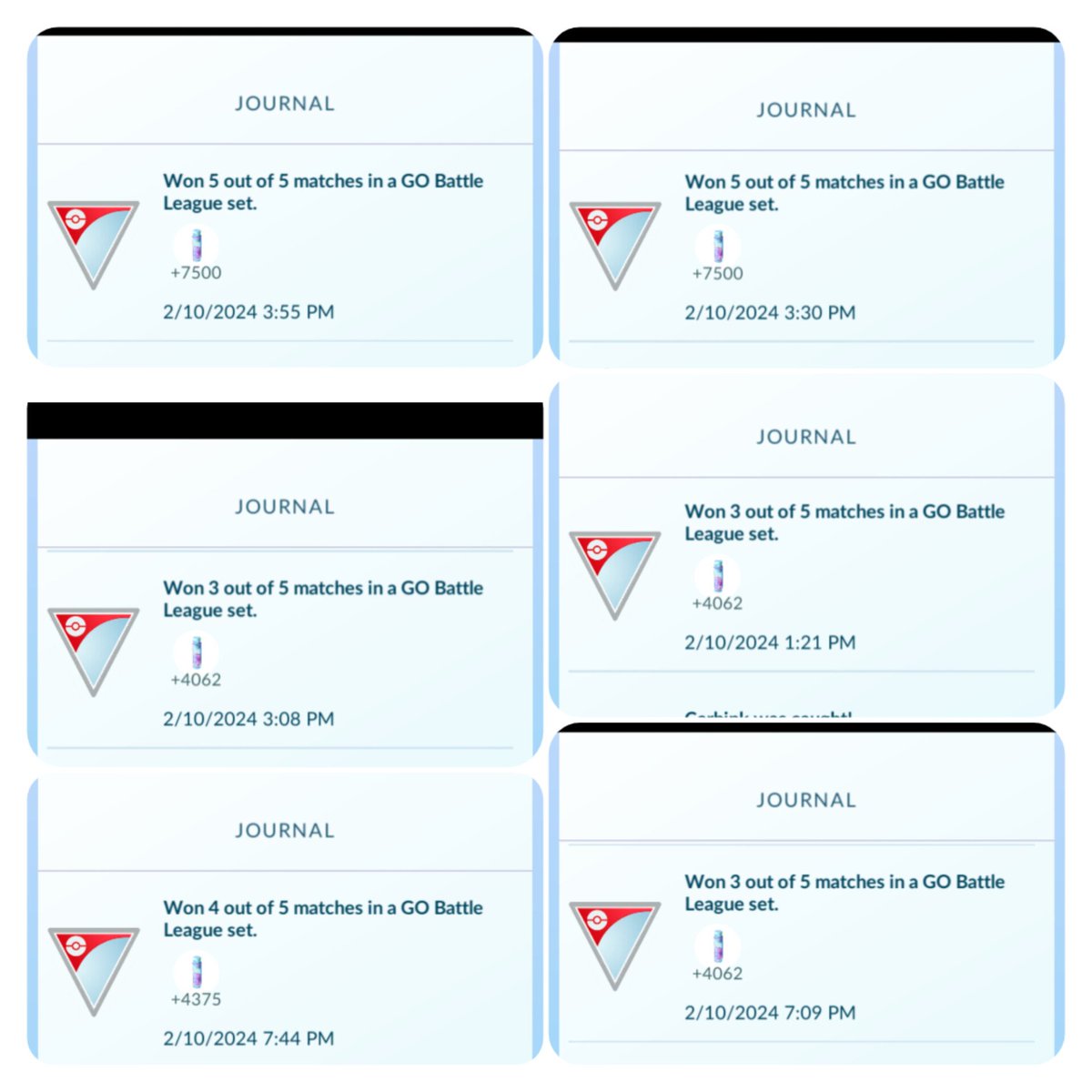 jen_deslauriers's tweet photo. I can never do all the sets on go battle day 🤣 but, I did 7 with only one neg set !! Gained 185 elo which i totally needed. Ended at 2237 and hopefully i can hit vet during this cup 🥰🥊 #PokemonGO #PokemonGOfriends #gbl #getrekt #girlsthatpvp #gobattleday https://t.co/STbBAnvr37