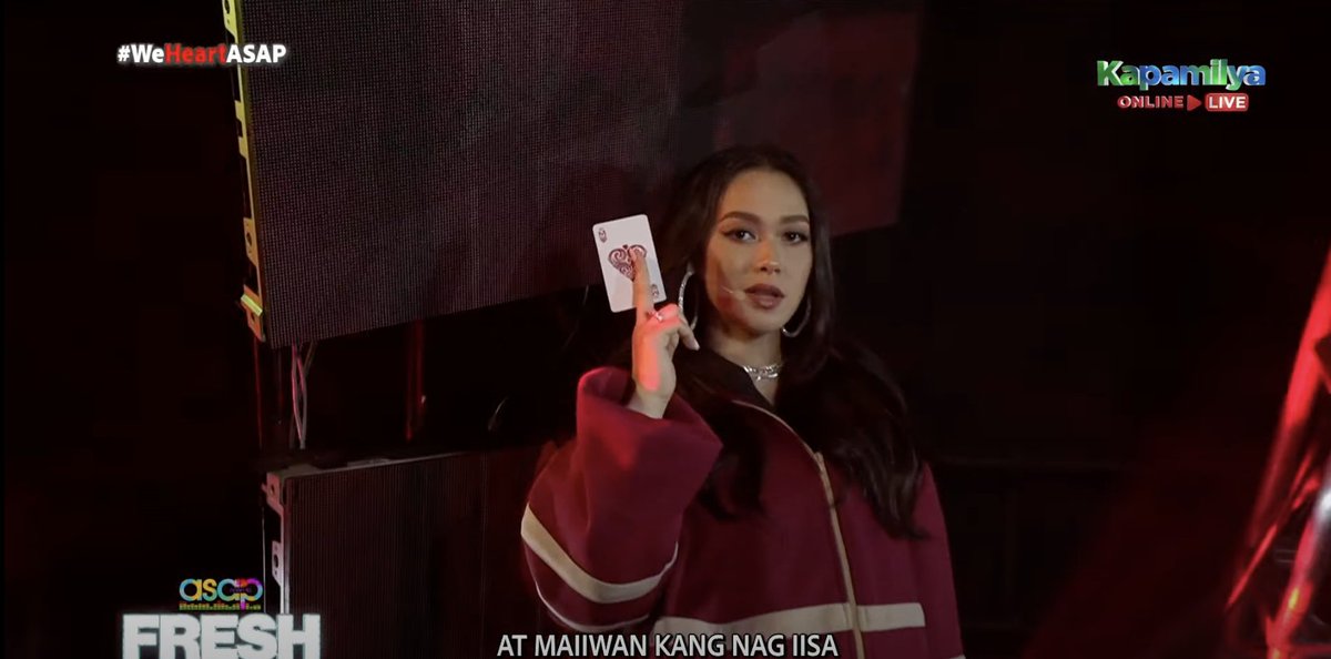inquirerdotnet's tweet photo. THE MAJESTIC COMEBACK 👑

LOOK: Soon-to-be mom Maja Salvador returns to the “ASAP Natin ‘To” stage to perform her newest single, “Sugal.” | 📷: ABS-CBN Entertainment/YouTube

For more entertainment stories, visit https://t.co/SJREtQ9HPf https://t.co/1WNtSzBlmT
