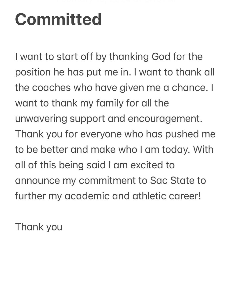 Kyle Koontz (@kylekoontz99) on Twitter photo Iโm excited and blessed to announce that I am committed to <a href="/SacHornetsFB/">Sac State Football</a>
<a href="/BrandonHuffman/">Brandon Huffman</a> <a href="/lapan_jeremy/">Coach Jeremy LaPan</a> <a href="/CoachTTMP/">5 โญ Coach T Dubb TMP ๐ ๐</a> <a href="/DouglasFootbal1/">DouglasTigerFootball</a> Iโm excited and blessed to announce that I am committed to <a href="/SacHornetsFB/">Sac State Football</a>
<a href="/BrandonHuffman/">Brandon Huffman</a> <a href="/lapan_jeremy/">Coach Jeremy LaPan</a> <a href="/CoachTTMP/">5 โญ Coach T Dubb TMP ๐ ๐</a> <a href="/DouglasFootbal1/">DouglasTigerFootball</a>