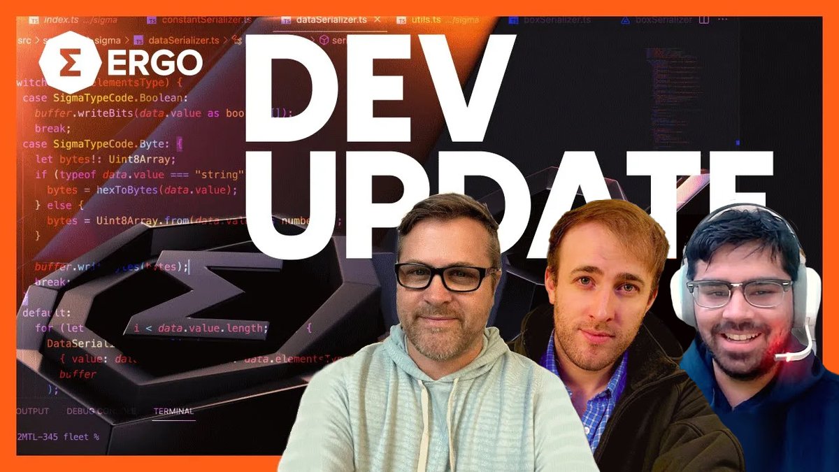 ergo_platform's tweet photo. 🔔 Ergo Weekly Developer Update!

@qx_ergo chats about LITHOS with @armeanio and @CheeseEnth 

https://t.co/93iaWl1C9A

As always, updates are from core and community devs:
- @RosenBridge_erg 
- @LithosProtocol 
- @Sigmanauts 
- @chepurnoy 
- @CyberVerse_io 
and more!

#Ergo https://t.co/M2S6EISESI