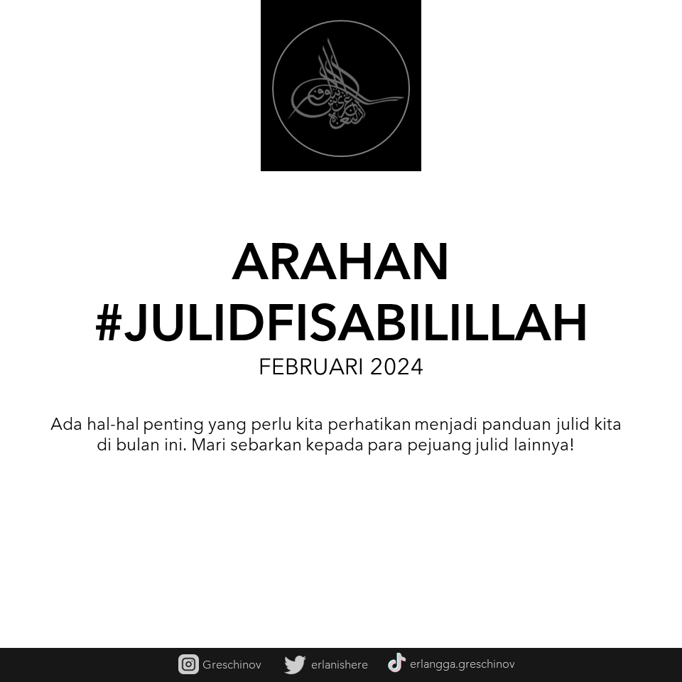 ARAHAN #JULIDFISABILILLAH
Sebarkan kepada seluruh pejuang!