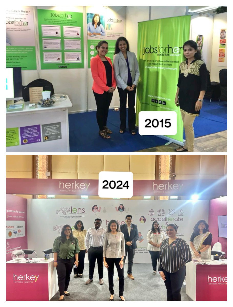 It feels like life has come full circle with the 12th @nhrdbangalore  Chapter HR Showcase 2024.

I vividly recall our first participation at NHRD in 2015. The JobsForHer team members (me along with Pritha Nagpal, Gayathri Balaganeshan, and Pankaja BS—all 
of whom are still