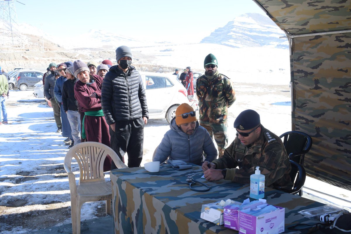 CRSKargil's tweet photo. #WeCare
A Medical Camp and awareness program on #Agnipath Scheme was organised by #ForeverinOperations Division during an #Archery competition for the residents of Border village of Akchamal at #Kargil. Essential health checkups, medicines and basic info on the benefits of https://t.co/95NVd3XeOM
