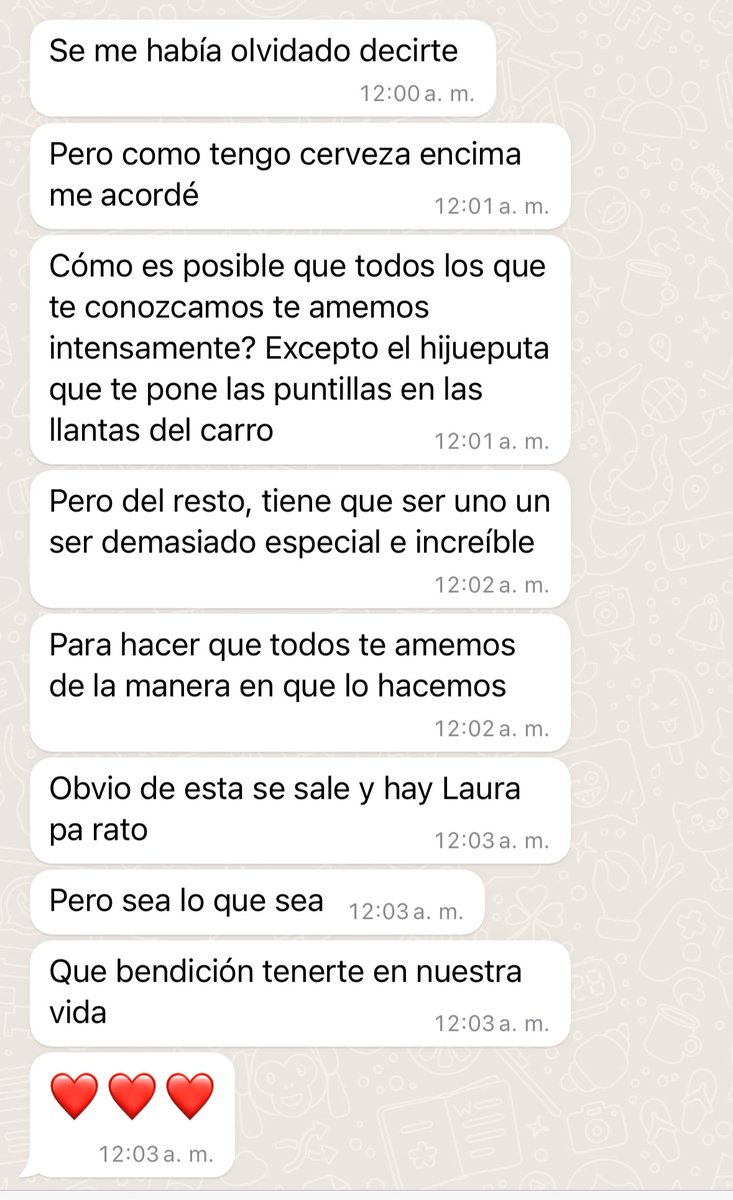 laum025's tweet photo. Al minuto 1 del 11 de febrero ya fui inmensamente feliz❤️‍🩹
¿Por qué soy tan fuerte? ¿Por qué no parece que fuera paciente oncológico? ¿Por qué tanta valentía? Esta es la respuesta amigos, sean buenas personas y verán que la vida les devuelve el triple en amor🫶🏻 https://t.co/tqD5UOyPFj