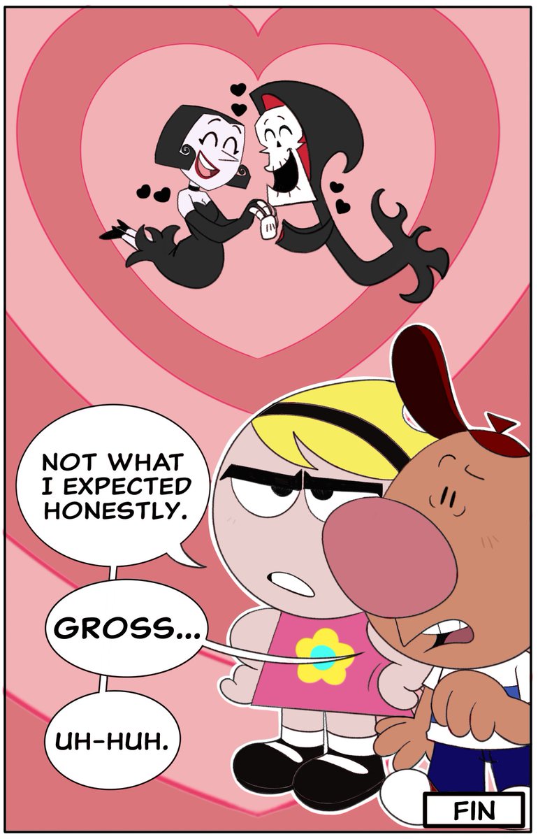 gaobam comic for @ thefunkyfrogking of an alt ending of "Grim in Love"