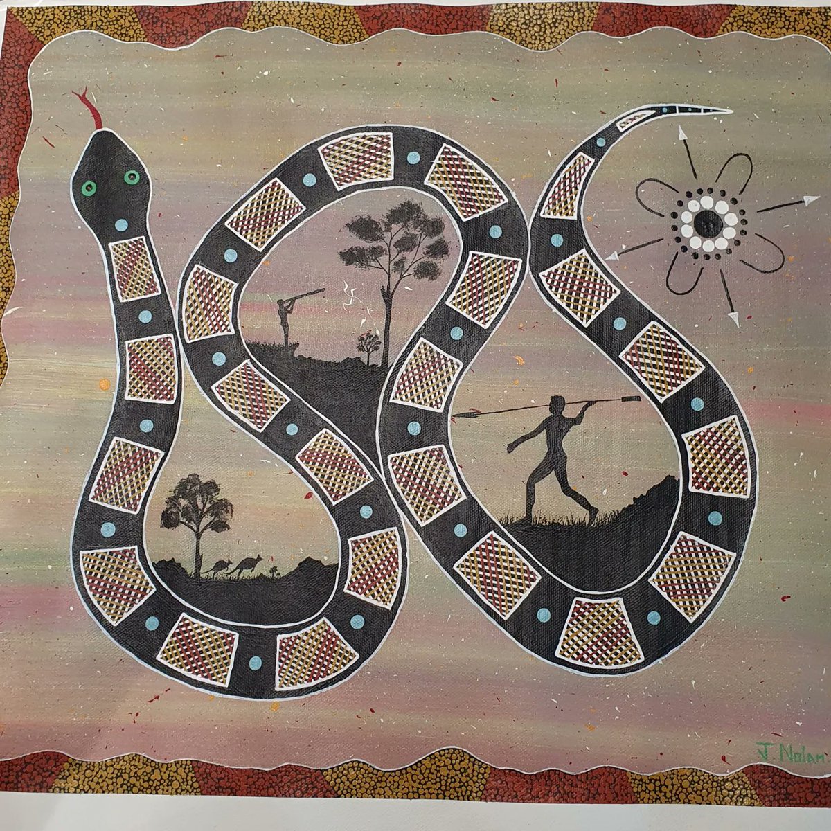 KimInglis8's tweet photo. These amazing paintings belong to an artist friend of mine who is selling them.

There are more to add over the next few days.

If you are interested in owning an original piece of art by indigenous artist J.Nolan from the Kaurna mob South Australia then please send DM.
#art https://t.co/GbVjMkBXQ6